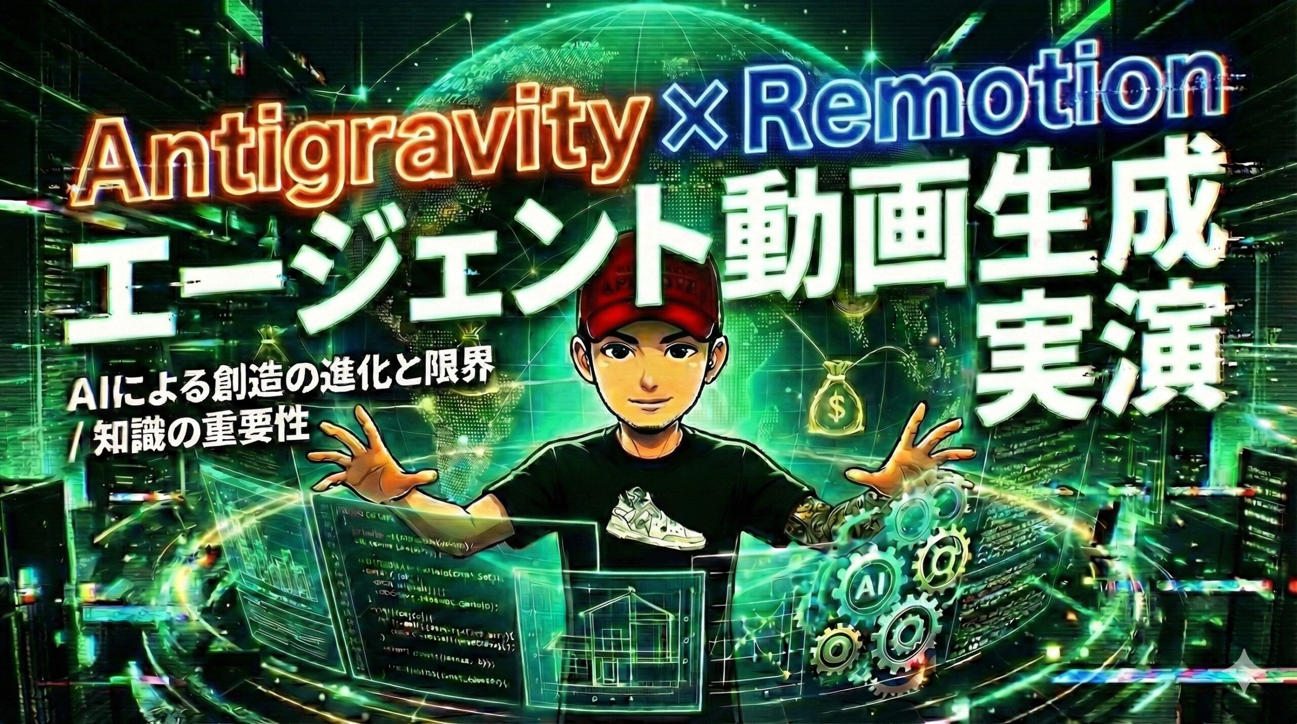 Google AntigravityとRemotion連携 エージェント動画生成実演 AIによる創造の進化と限界 アイキャッチ画像