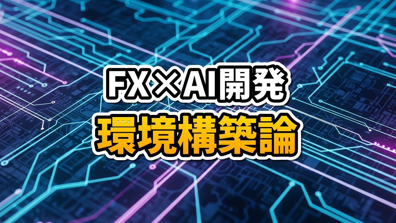 AI開発環境とFXチャートのイメージ