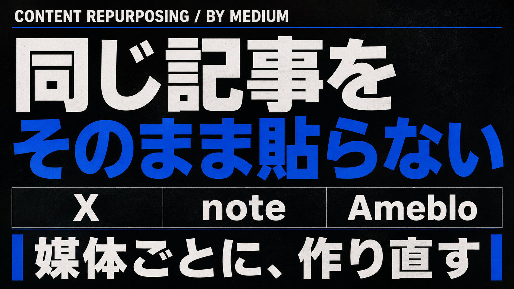 同じ記事をX・note・Amebloへそのまま貼らない｜AIで媒体ごとに作り直す方法