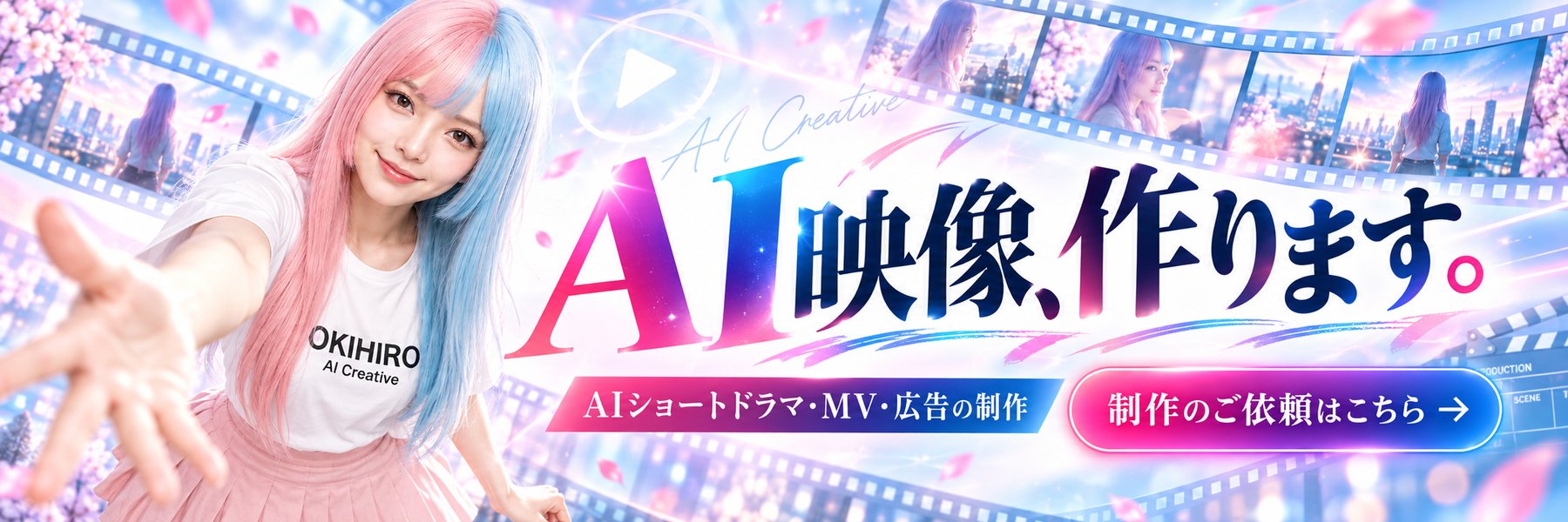 AI映像、作ります。AIショートドラマ・MV・広告の制作｜OKIHIRO AI Creative 制作のご依頼はこちら