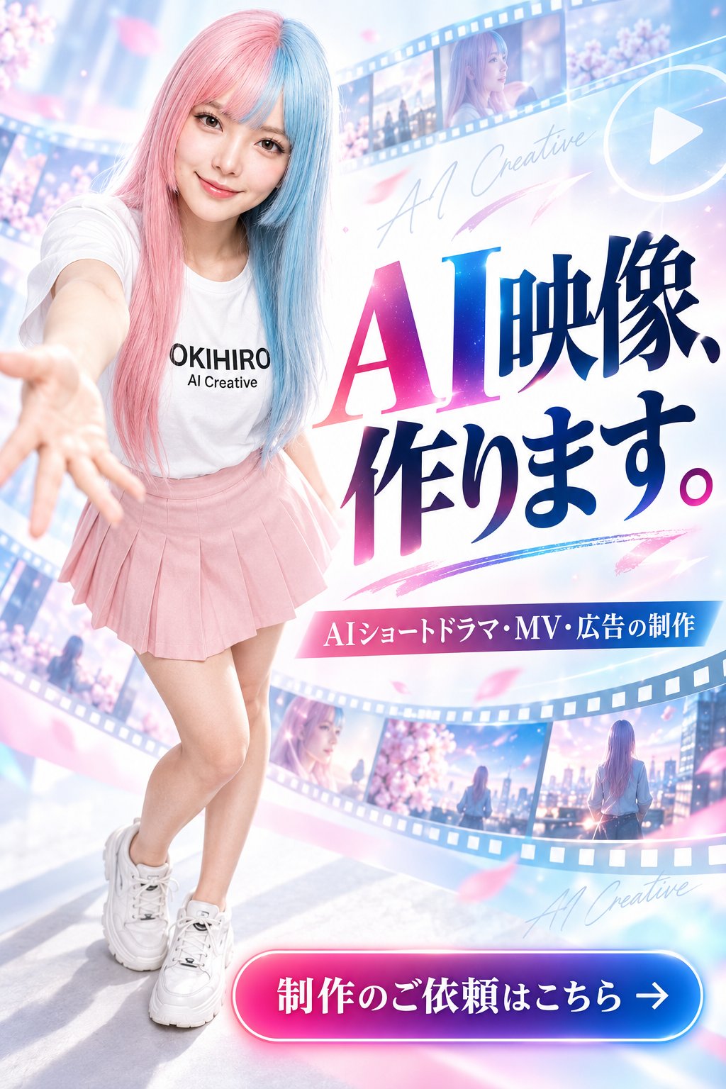 AI映像、作ります。AIショートドラマ・MV・広告の制作｜OKIHIRO AI Creative 制作のご依頼
